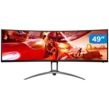 Imagem de Monitor Gamer Curvo Aoc Agon Ag493qcx/Fg 49" Dfhd 144Hz 1Ms 2 Hdmi Dis