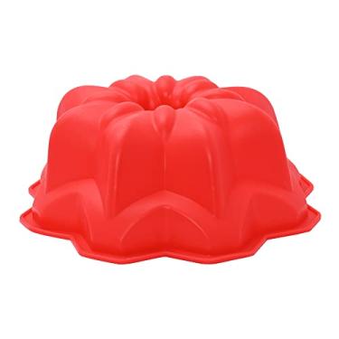 Imagem de Mimo Style Forma de Silicone na Cor Vermelha 24cm, Formato Flor. Resistente e Extremamente Durável, Suporta Temperaturas Até 250°C. Altamente Maleável e Antiaderente
