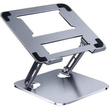 Imagem de Suporte notebook aluminio, Suporte ajustável para laptop, Suporte para notebook e tablet, Suporte para LapTop, Suporte ergonomico para notebook, MacBook Pro/Air, Lenovo, Dell More10-17 Laptop
