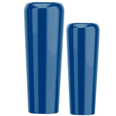 Imagem de Jogo Vasos Vietnamita 80cm E 65cm Fibra De Vidro Auto Brilho (Azul Metalizado)