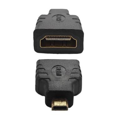 Imagem de Adaptador HDMI Fêmea x Micro HDMI Macho Gold - Wincabos