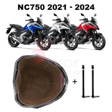 Imagem de Forração Honda NC 750X Baú Forro Acessório Marrom + 2 Antena - Jaspe A