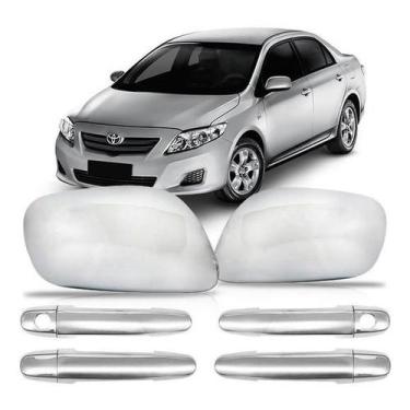 Imagem de Aplique Cromado Maçanetas Retrovisor Sem Pisca Corolla 2011 - Shekpart