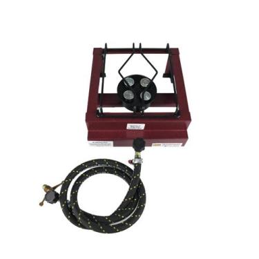 Imagem de Fogão Alta Pressão Fogareiro 1 Boca Lx Caminhoneiro Com Registro e Man