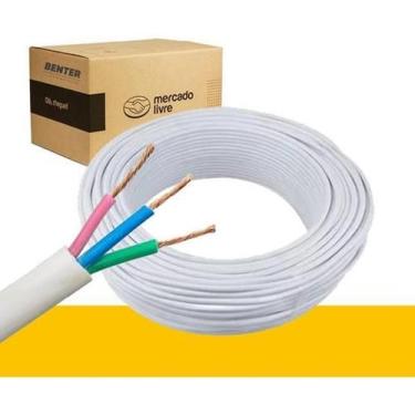 Imagem de Cabo Comando Pp 3 Vias 2,5Mm Rolo 3,0 Metros Branco - Branco - Benter
