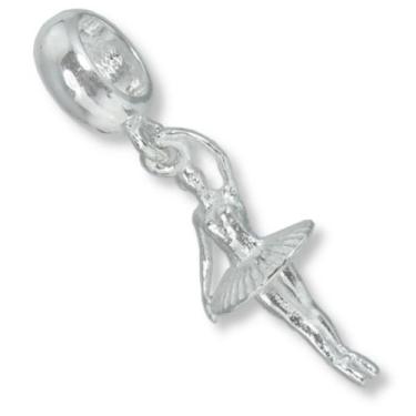 Imagem de Berloque Charms Pingente Bailarina Balé Ballet Prata Pura - Lojas La+N