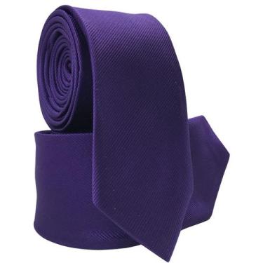 Imagem de Gravata Social Risco Fino Padrinho Evento - RPires, Roxa risco fino