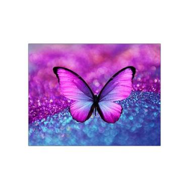 Imagem de Painel de Festa Horizontal 1,55 X 1,20 - Borboleta Efeito Glitter Azul