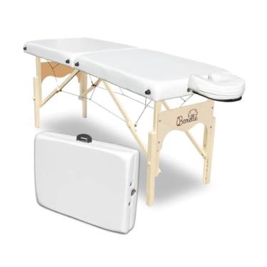 Imagem de Maca Portátil Profissional 80cm C/regulagem de Altura - 400kg - Barelle Verde-escuro