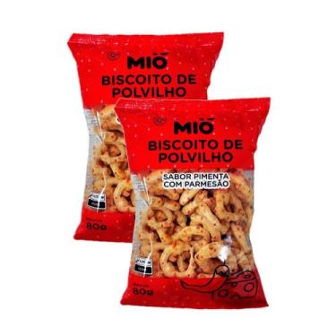 Imagem de Kit 2 Biscoito Polvilho Mió Pimenta com Parmesão 80g