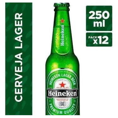 Imagem de Garrafa Long Neck Cerveja Heineken Pack Com 12 X De 250 Ml