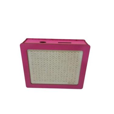 Imagem de Cofrinho  Desafio 10 MIL Em Mdf Rosa Com  Branco - Paraiba Laser, Rosa