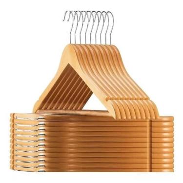 Imagem de Cabides De Madeira Marfim Kit 60 Unidades Fino Trato - Clink