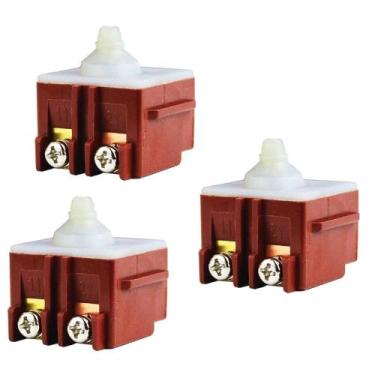 Imagem de Kit 3 Interruptores P/ Esmerilhadeira Makita M9507, M9510 e M9511 Orig