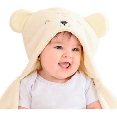 Imagem de Cobertor Infantil Fleece Capuz Bebe Criança Bichinho Piscina - anjo da