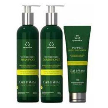 Imagem de Shampoo e Condicionador + Leave-in Vector Force Curl & Wave - Grandha