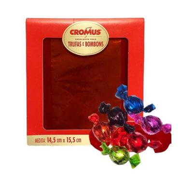 Imagem de Kit 100un Embalagem p/ Trufas e Bombons 14,5 x15,5cm Liso - Blook