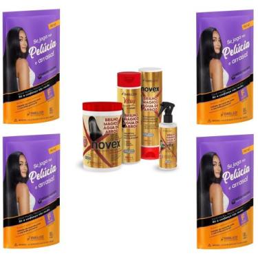 Imagem de Hene Gel Pelucia Preto Medio/Forte 04x180g Pouch/Bisnaga+Brilho Magico