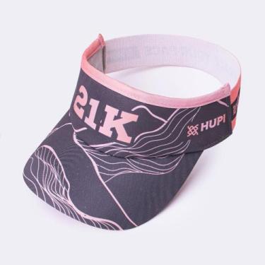 Imagem de Viseira para Corrida HUPI 21k Ibira Preto e Rosa, Preto, Rosa