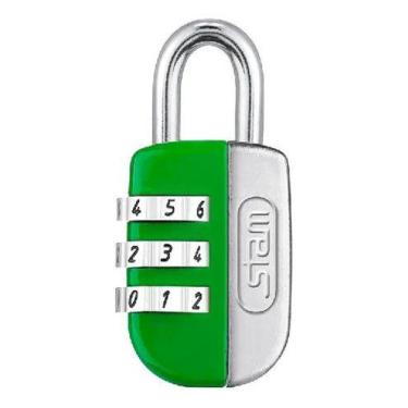 Imagem de Cadeado Código Segredo Stam Para Malas E Armarios Senha Novo, Verde