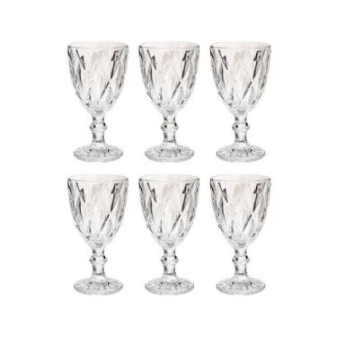 Imagem de Conjunto 6 Taças de Vidro Bico de Jaca Diamante Transparente - ECO'S, 