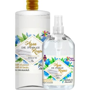 Imagem de Água de Passar Roupas Cheiro Talco 500ml + Refil de 1 Litro - Tropical