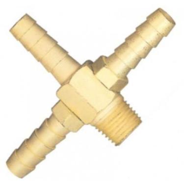 Imagem de Espigao fixo t 3 saidas 1/4 x 5/16 com rosca lubefer lub-24n, UNIC, UN