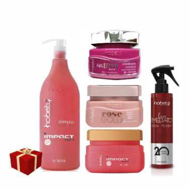 Imagem de Kit Hobety Cronograma Capilar 5 Produtos Com Liso Imediato