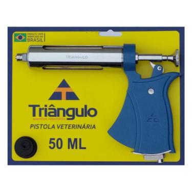 Imagem de Seringa veterinária aut. 50ml blister (cabo: colorido) - TRIANGULO, Az