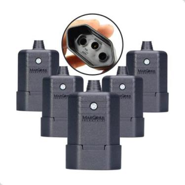 Imagem de Kit 5 Plug Fêmea Tomada  2p+T 10A 3 pinos Tmd1-2 Margirius