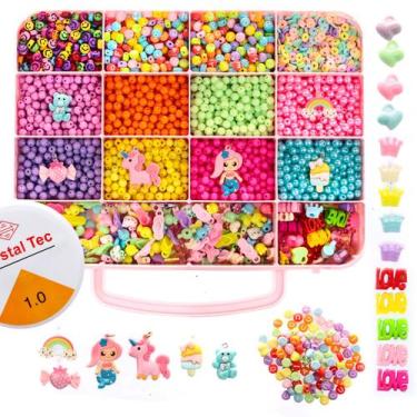 Imagem de Maleta De Miçangas Para Fazer Pulseiras 5000 Peças Coloridas - Anita B