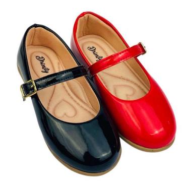 Imagem de Kit Com 2 Pares Sapatilha Infantil Menina Boneca Verniz Confortável SP