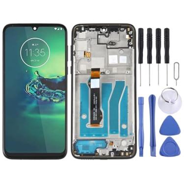 Imagem de tela Tela TFT LCD para Motorola Moto G8 Plus XT2019 XT2019-2 Digitalizador Conjunto completo com quadro (preto) substituição da tela