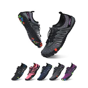 Imagem de ziitop Sapatos aquáticos para homens e mulheres praia descalço natação escalada piscina meias, antiderrapante, respirável, secagem rápida, leve, sem cadarço, esportes ao ar livre, caminhadas, passeios