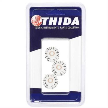 Imagem de Kit 03 Knob Botão Para Guitarra Baixo SG PRS Les Paul Branco - Thida