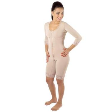 Imagem de Cinta Modeladora Estilo Macaquinho Com Manga 3/4 Nude G - Modeladores 
