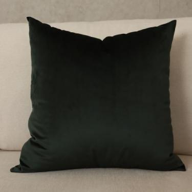 Imagem de Almofada em Veludo Verde Musgo Quadrada - Cazachic, Somente Capa
