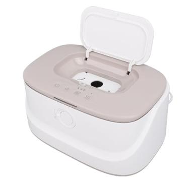 Imagem de Aquecedor Portátil de Lenços Umedecidos para Bebês, Dispensador de Aquecedores de Lenços Umedecidos para Bebês de Grande Capacidade Com Luz Noturna (Cinza)
