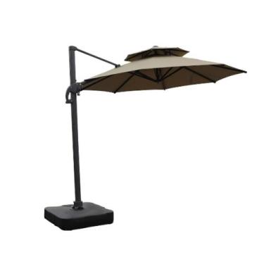 Imagem de Ombrelone Lateral com Base 150 LT HDPE Belize Rivatti 300 cm (Larg) Al