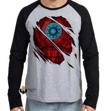 Imagem de Camiseta Manga Longa Homem de Ferro  reator armadura - Empório Dutra, 