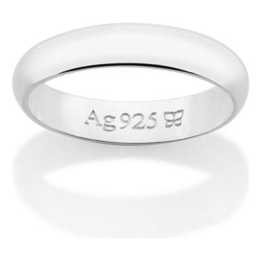 Imagem de Aliança Lisa Meia Cana Com 4,0 Mm. 810204 - ROMMANEL, Branco, 28