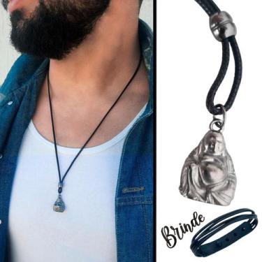 Imagem de Colar de Couro Ajustável Tradicional Buda - GRANADO ACESSÓRIOS