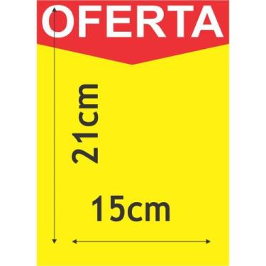 Imagem de Cartaz para Marcação de Oferta Amarelo A5 250G 15X21CM - Pacote com 10