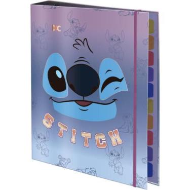 Imagem de Fichário Colegial 1/4 STITCH 48F com Elástico - DAC