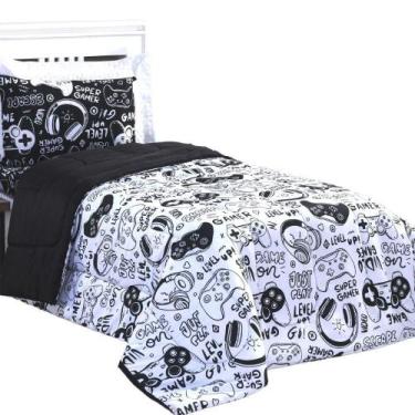 Imagem de Kit Edredom Solteiro Micropercal 200 Fios Infantil Dupla - Lux Enxovai