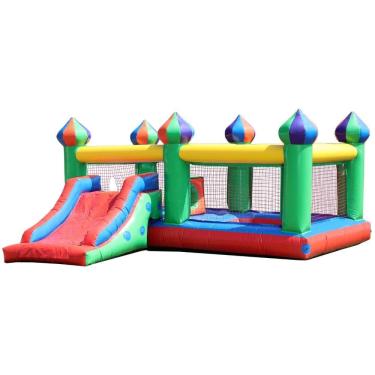 Imagem de Castelinho Inflável 3x1 Tobogã, Pula Pula e Piscina c/ Motor