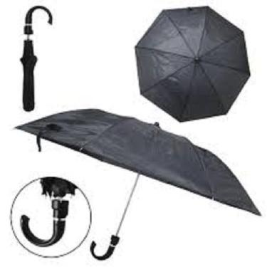 Imagem de Guarda chuva sombrinha modelos - DUTE, RD1149 PRETO COM GANCHO