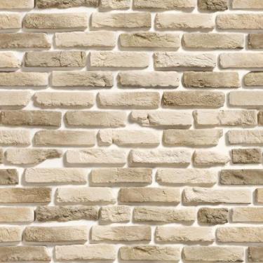 Imagem de Papel de Parede autocolante - Estilo Pedra tijolos Bege 3D - Vinil - D