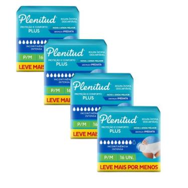 Imagem de Fralda Geriátrica Plenitud Protect Plus P/M Com 64 Unidades - Atacado/