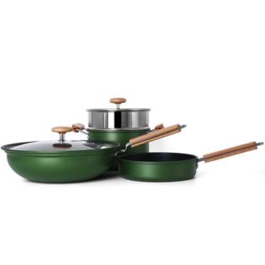 Imagem de Conjunto De Panelas LG-CE02 4 Peças Maravilhosa - SA Tools, verde